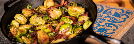 Roasted Sprouts and Beer Bacon