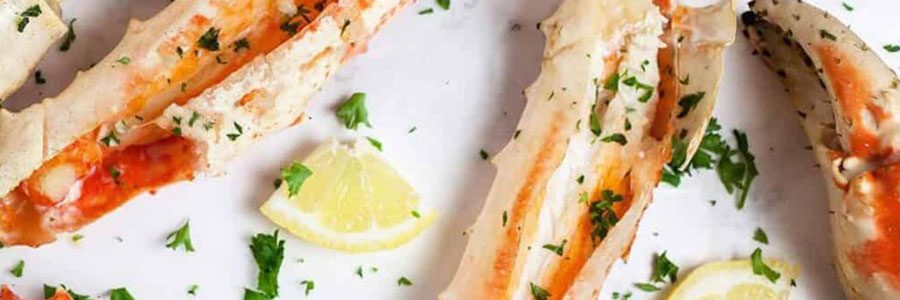Grilled crab legs