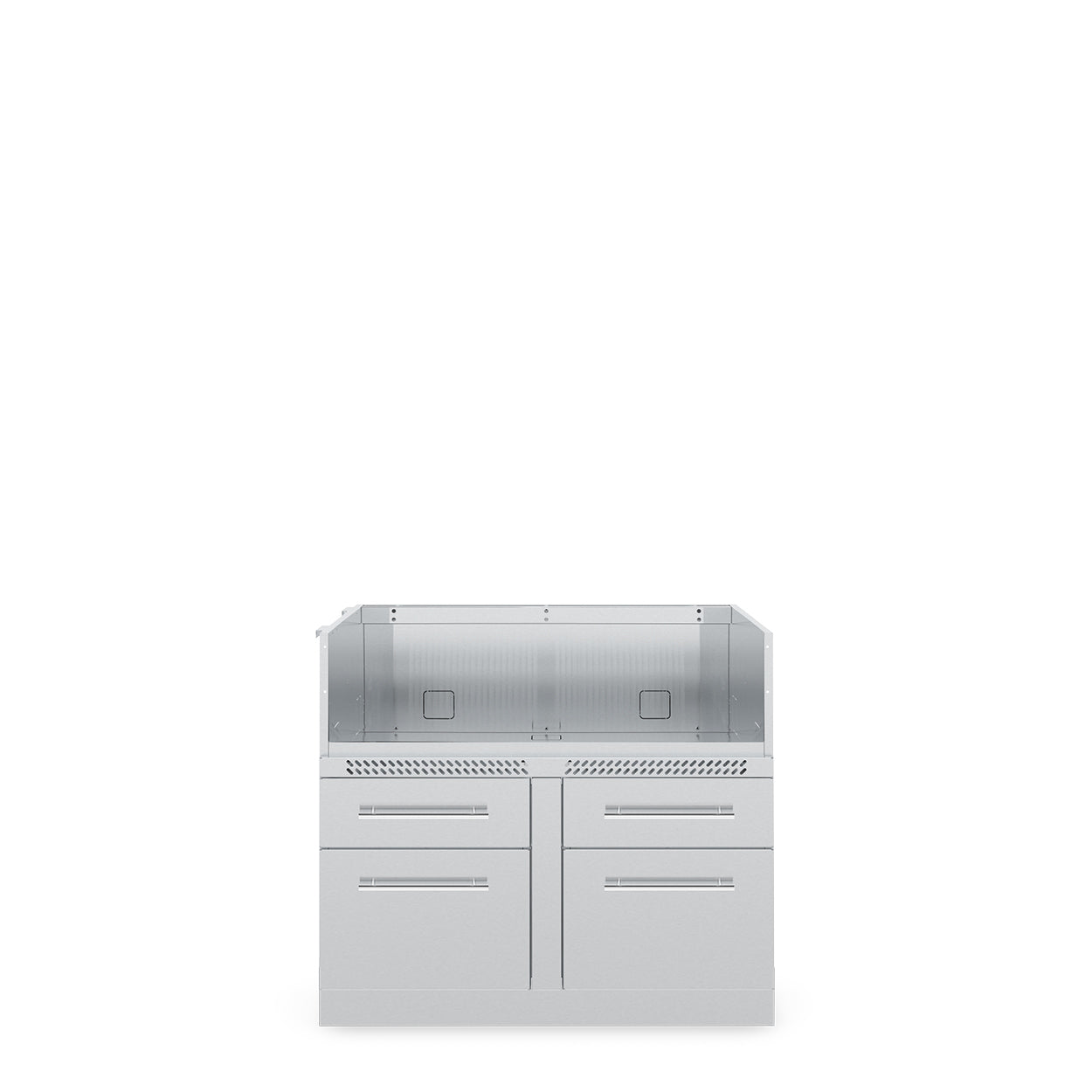 Fogão de 5 bocas com armário em aço inoxidável