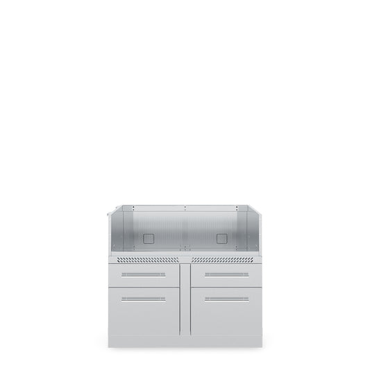 Fogão de 5 bocas com armário em aço inoxidável