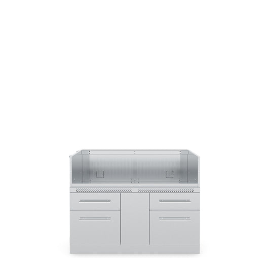 Fogão com 6 bicos e armário em aço inoxidável