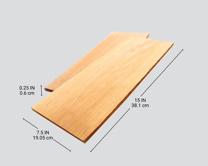 Tablones de cedro para asar